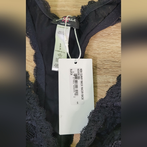 Cosabella Never Say Never Racie Racerback Black Lace Bralette NWT S - Picture 3 of 6